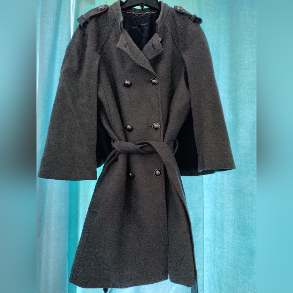 EUC Banana Republic Dark Gray Cape Jacket Size XL